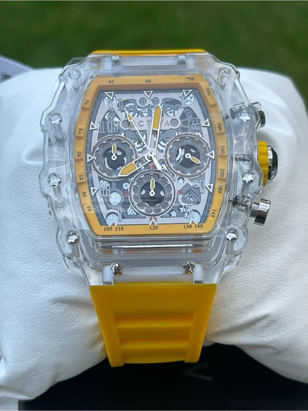 Activa Fury X Invicta Men's Watch w/Skeleton Dial - 44.3mm, Yellow (ACW2305-001)